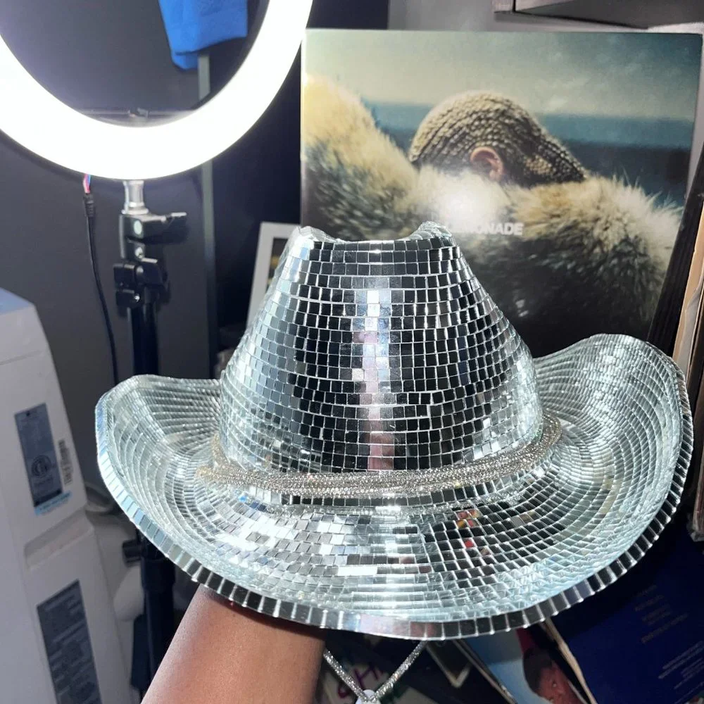 Disco Cowboy Hat | Disco Ball Hat | Mirror Disco Hat | Beyonce Di… - Picture 2 of 9
